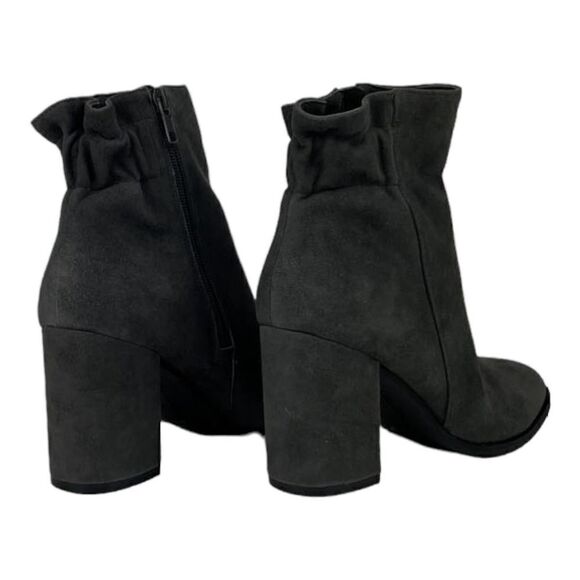New Arturo Chiang Women US 7 Ankle Boot Shoes Grey Suede Round Toe At-Rakel Heel - Picture 3 of 9